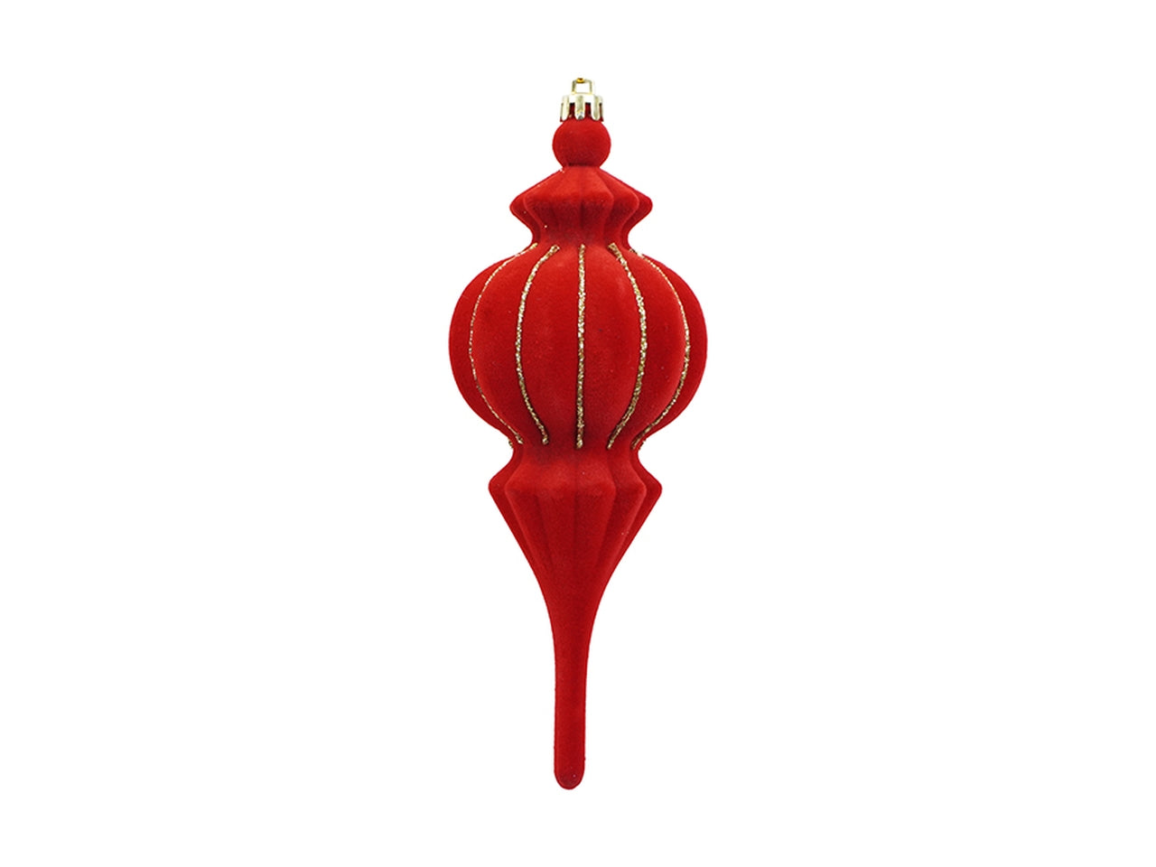 Appendino albero 19cm in velluto rosso