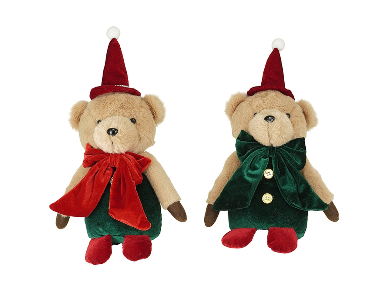Orso peluche 35cm con fiocco, in 2 assortimenti