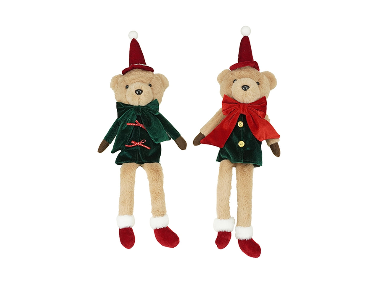 Orso peluche 51cm con fiocco, in 2 assortimenti