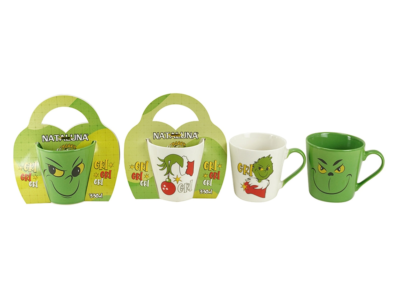 Tazza in porcellana 330ml verde, in 2 assortimenti