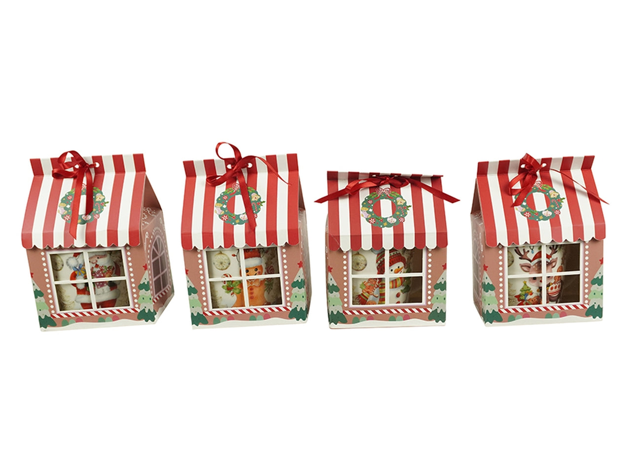 Tazza natalizia 350ml in confezione regalo, in 4 assortimenti