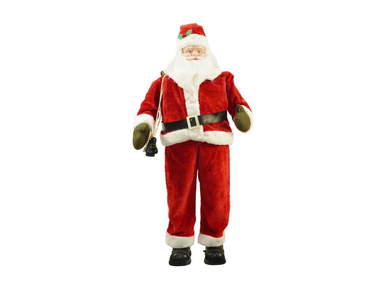 Babbo natale maxi 130cm con musica, movimento e sensore rosso