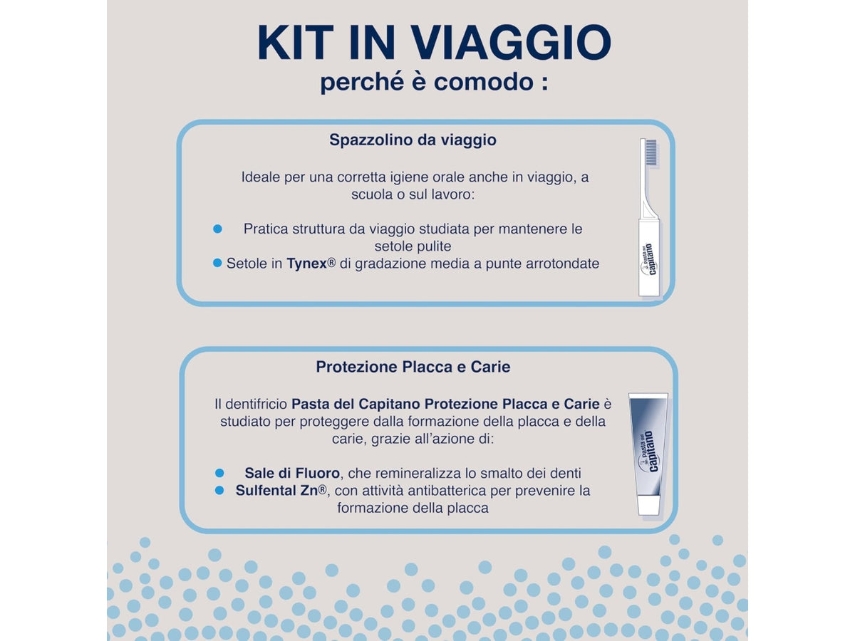 Pasta del capitano kit viaggio spazzolino+dentifricio 25ml