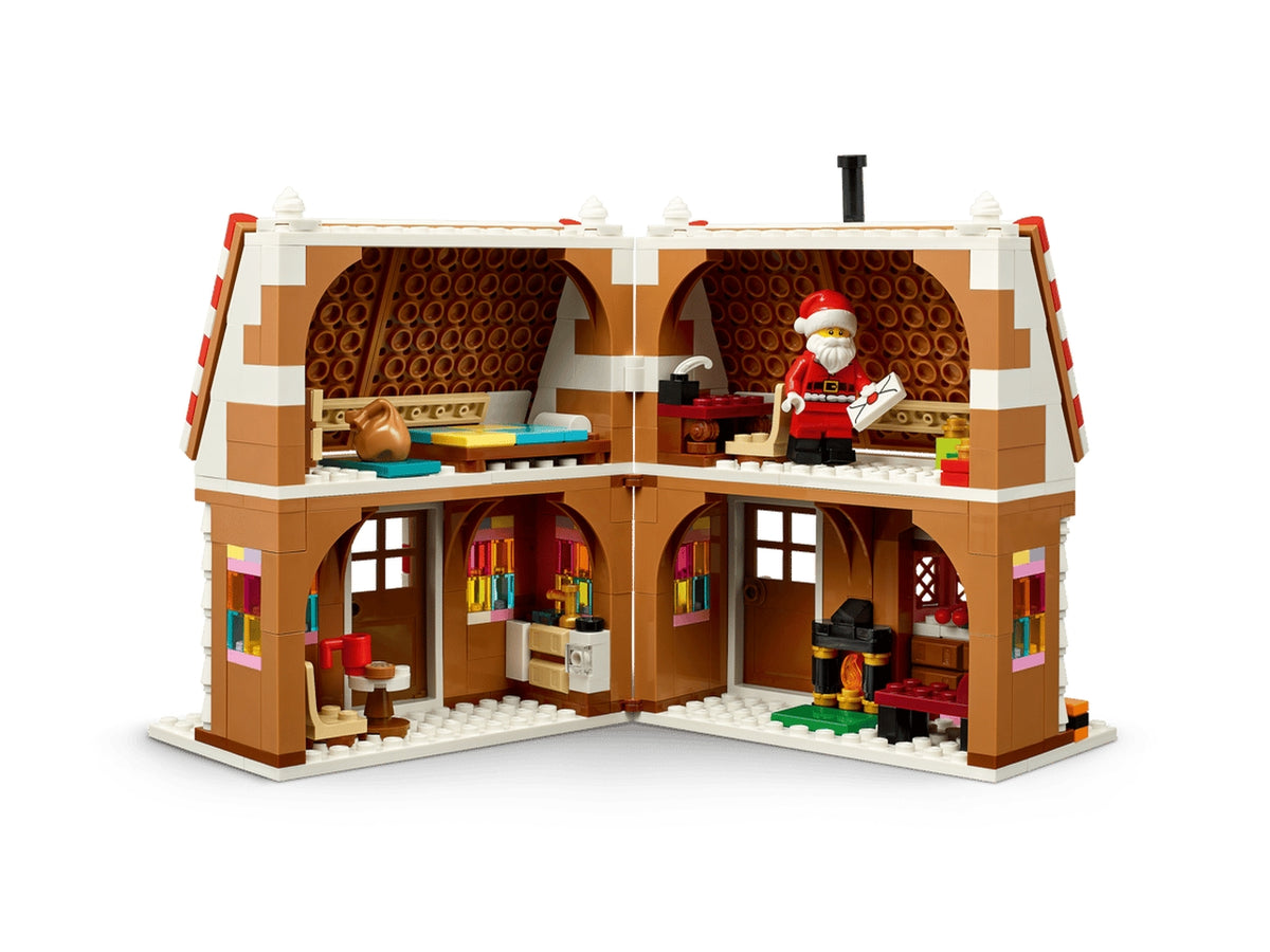 Lego casa di pan di zenzero festiva