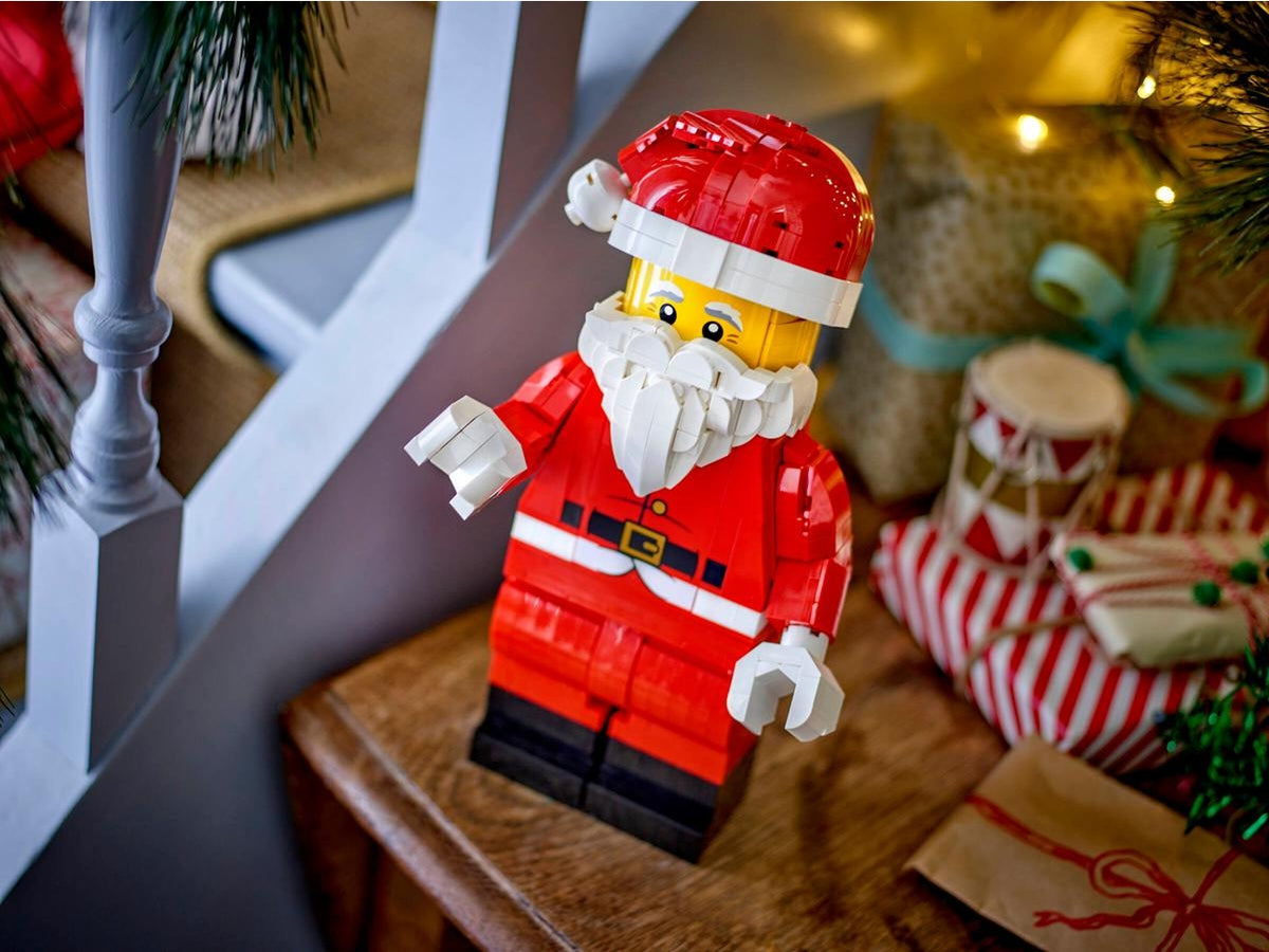 Lego grande minifigure di babbo natale