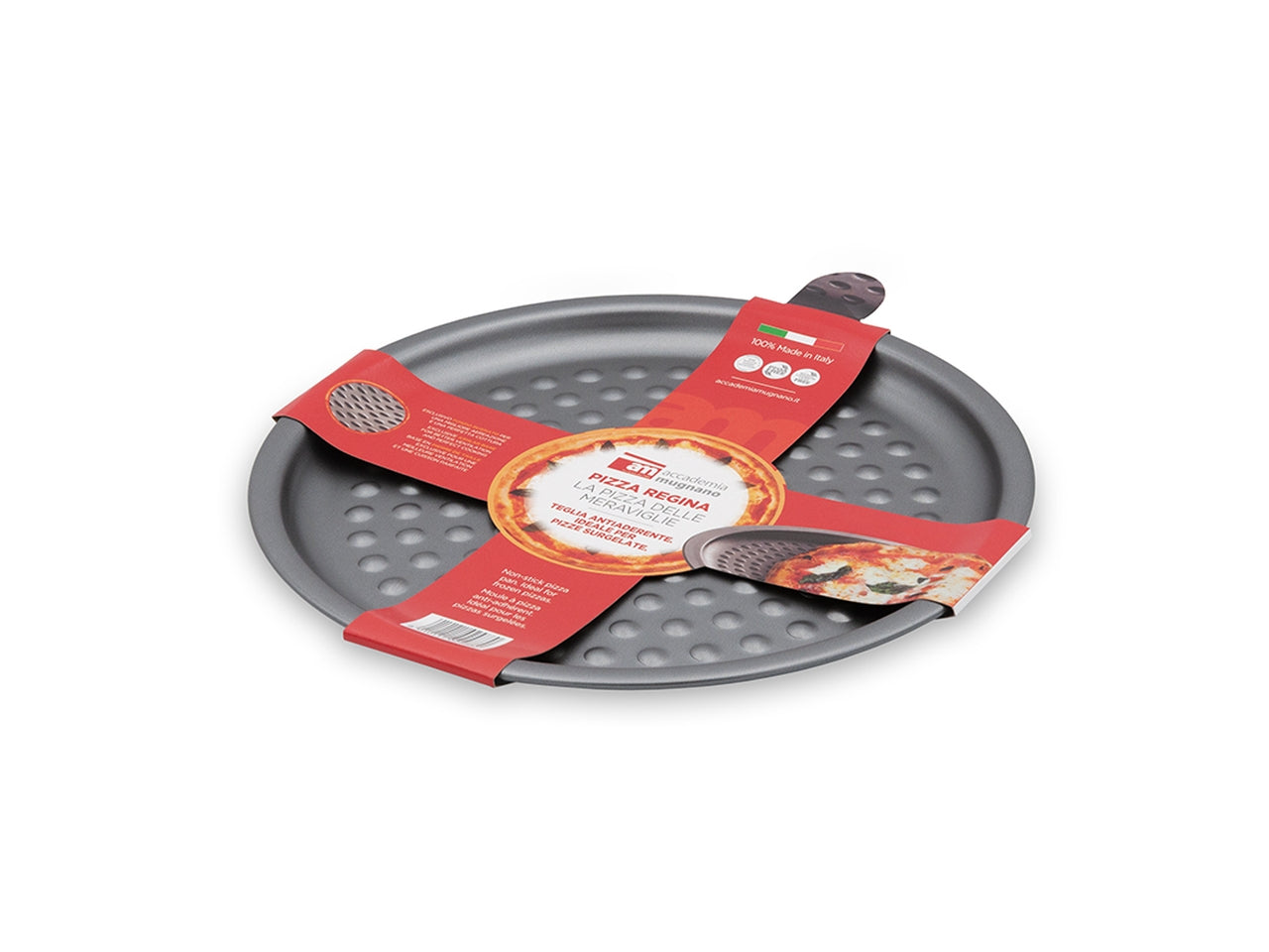 Dolci sorrisi tortiera pizza da 36cm, fondo interno bugnato turchese/avorio
