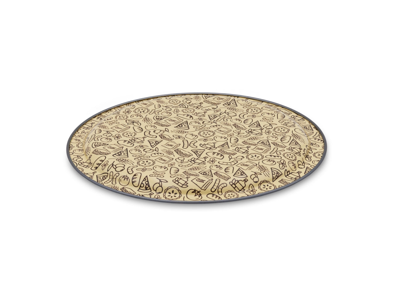 Dolci sorrisi tortiera pizza da 36cm, fondo interno bugnato turchese/avorio