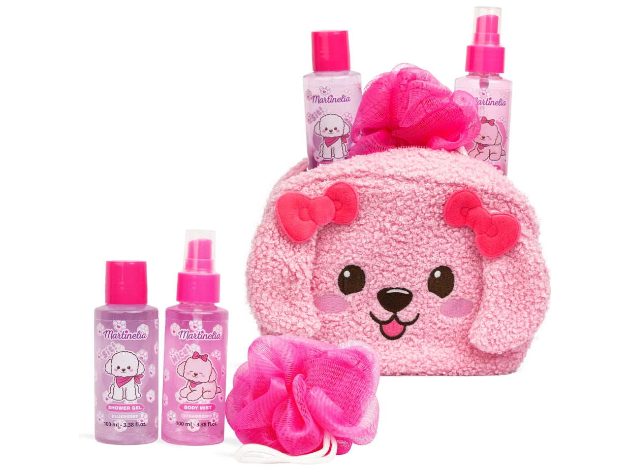 Martinelia puppies, pochette con set da bagno