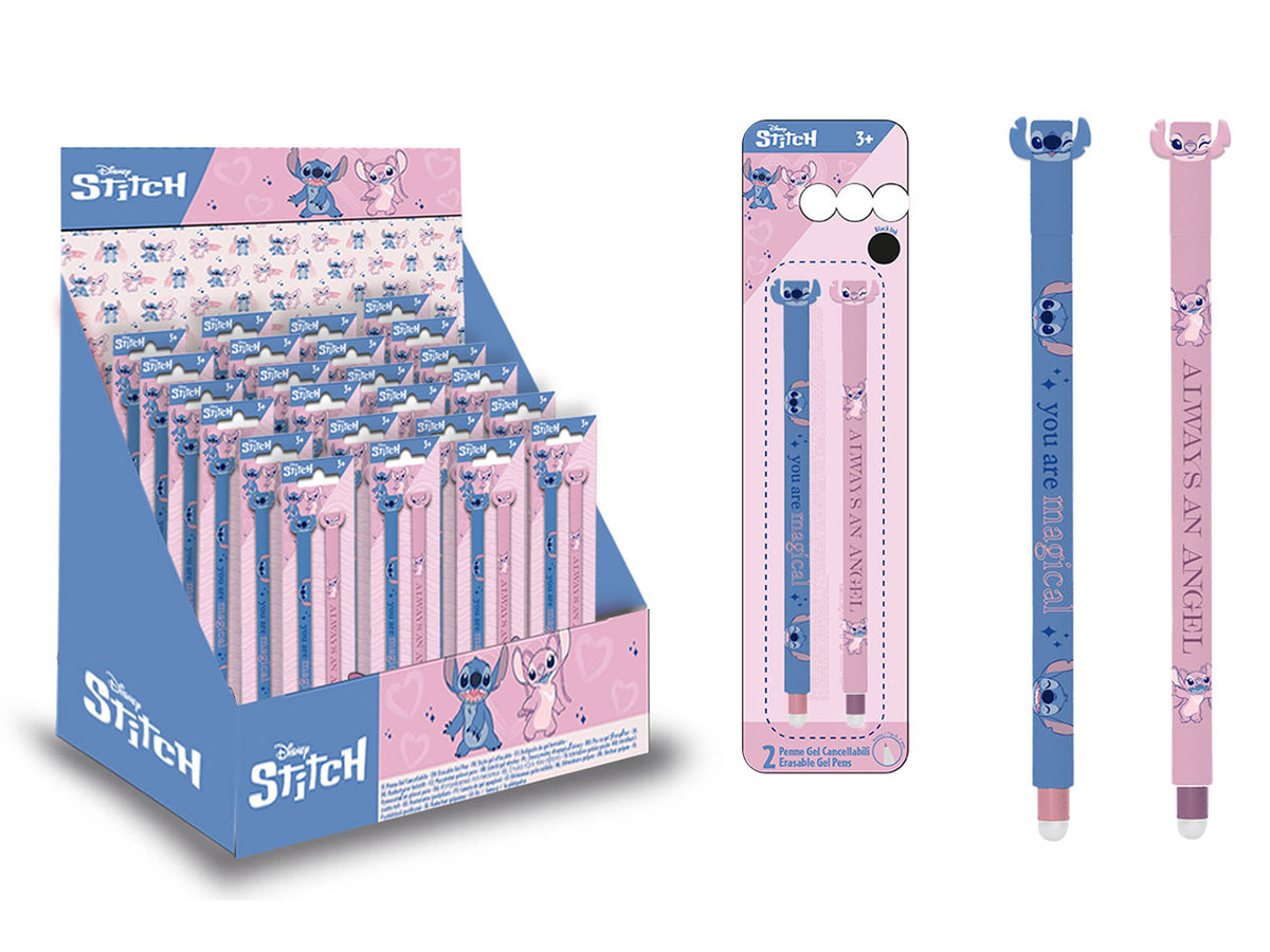 Stitch & angel set 2 penne gel cancellabili