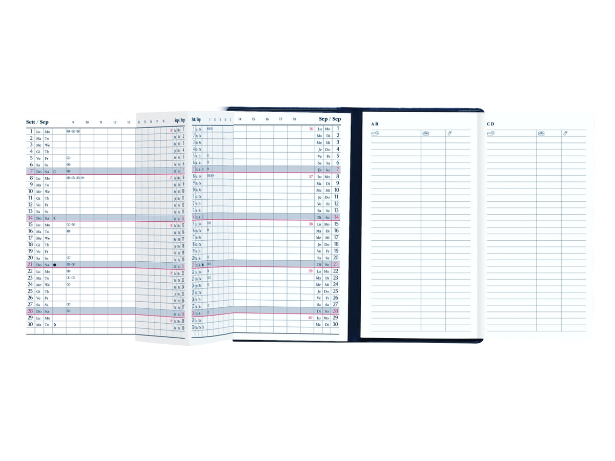 Agenda 2027 Alpha 7x13,5cm mensile