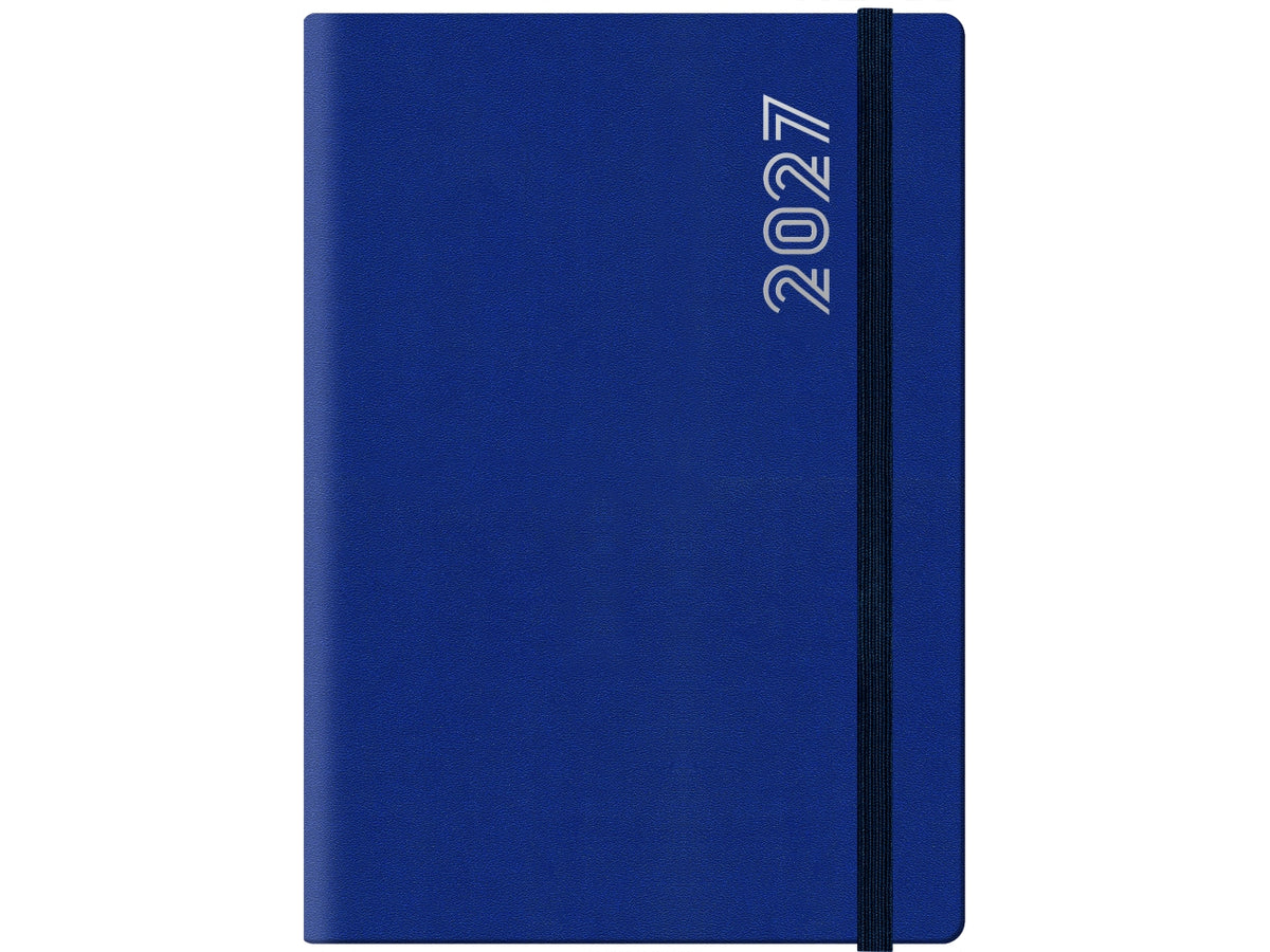 Agenda 2027 Dynamic con elastico 14,5x20,5cm giornaliera sabato e domenica abbinati bluette