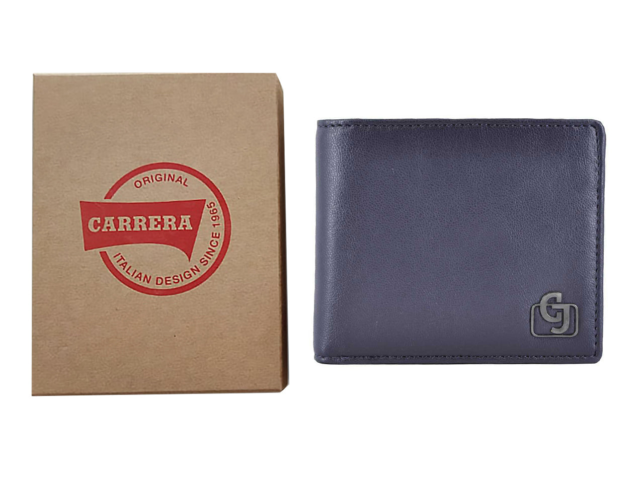 Carrera joe collection trifold con porta documenti blu scuro