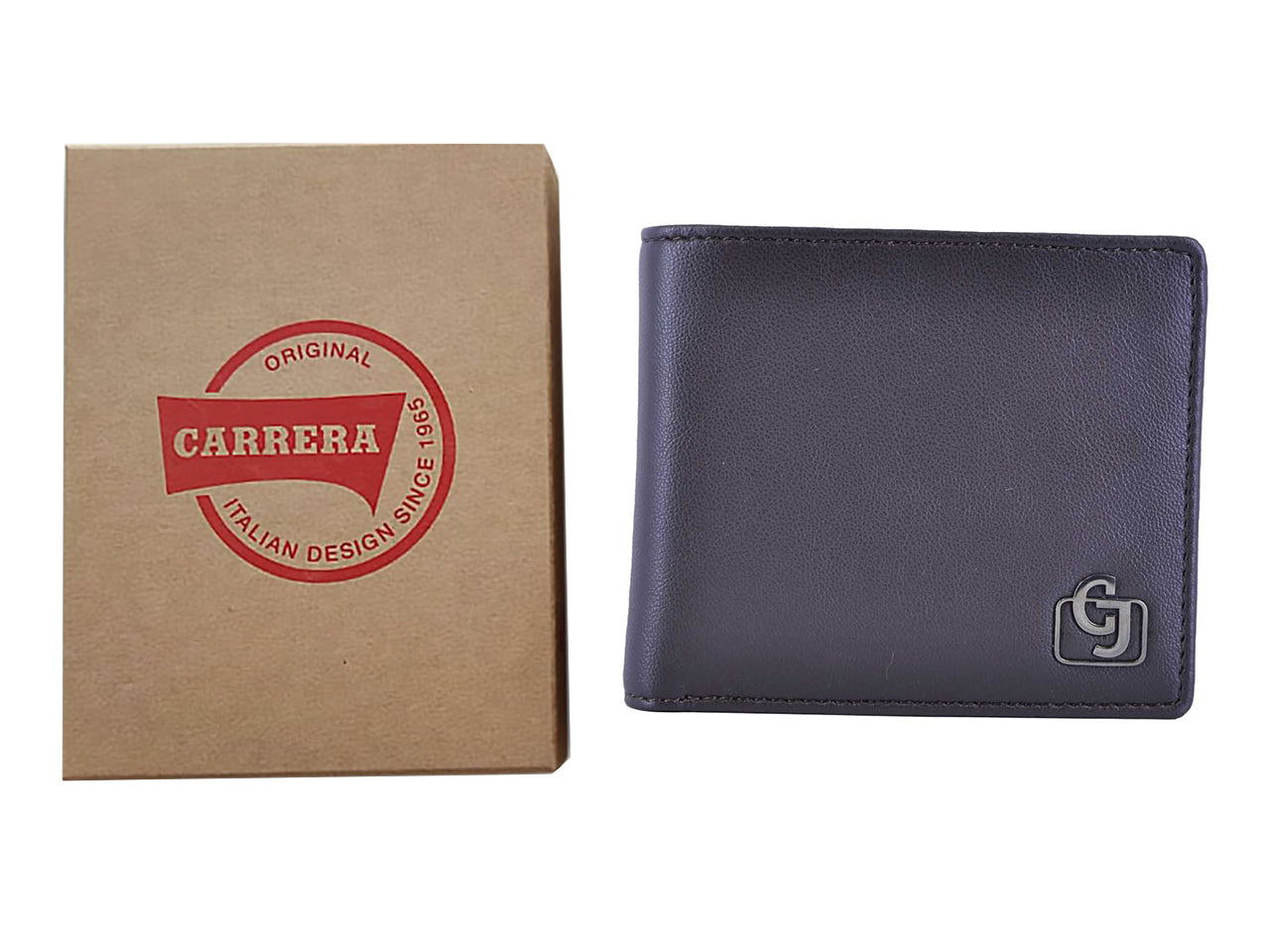 Carrera joe collection trifold con porta documenti marrone scuro