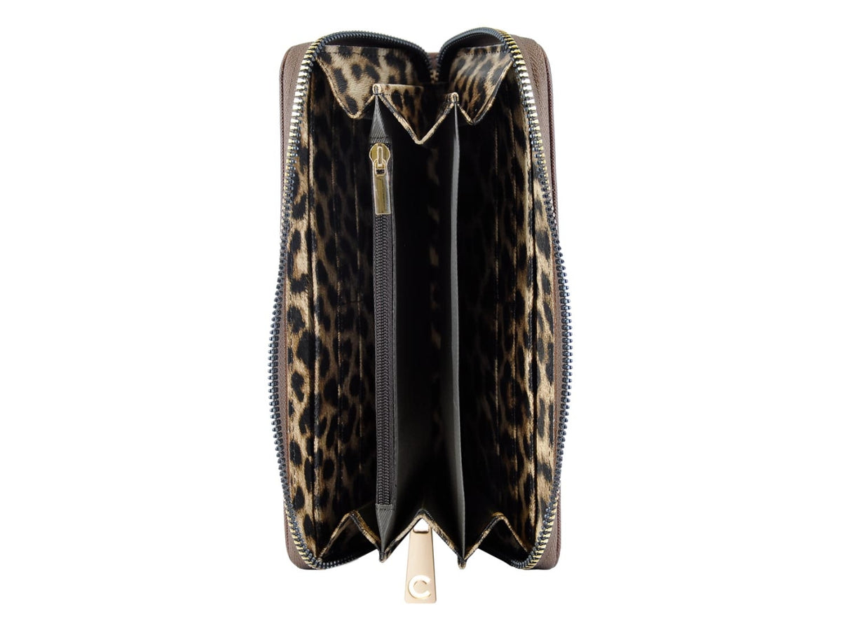 Carrera claire collection zip around marone scuro