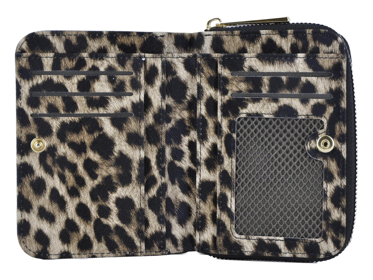 Carrera claire collection zip around bifold piccolo nero
