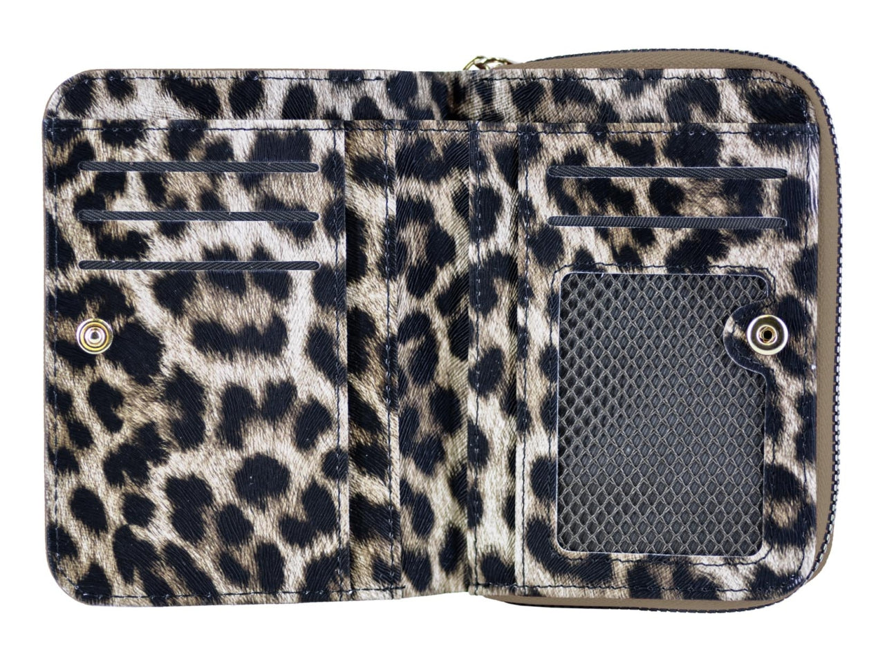 Carrera claire collection zip around bifold piccolo beige scuro