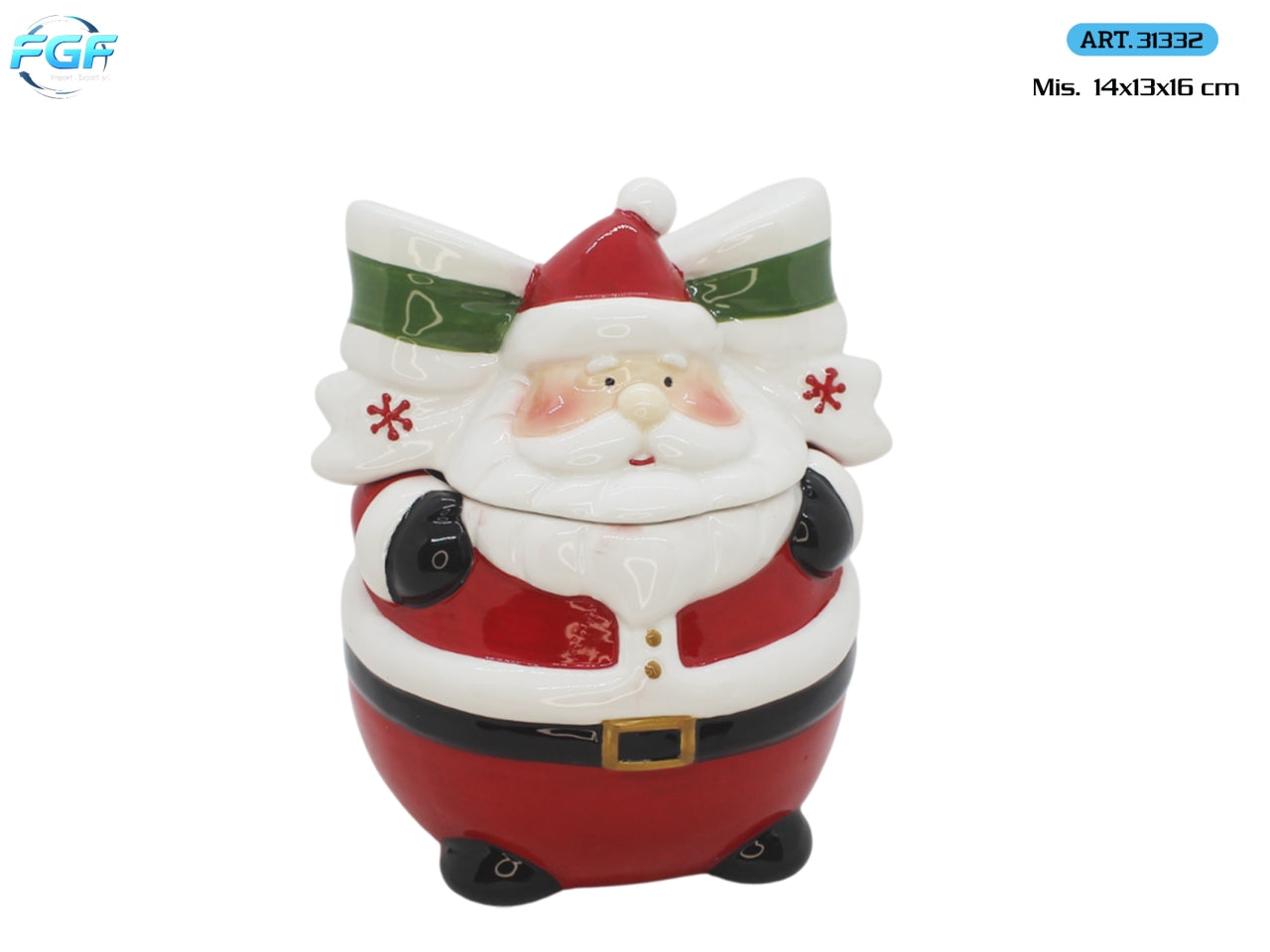 Babbo Natale in ceramica 14x13x16cm