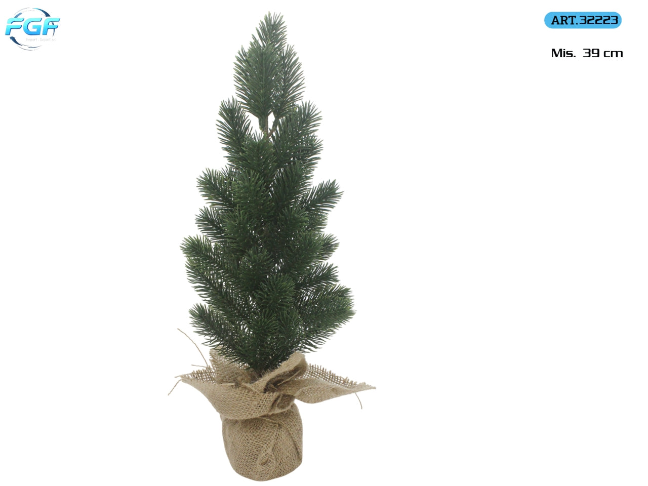 Alberello 39cm in pvc e pe, colore verde con sacco