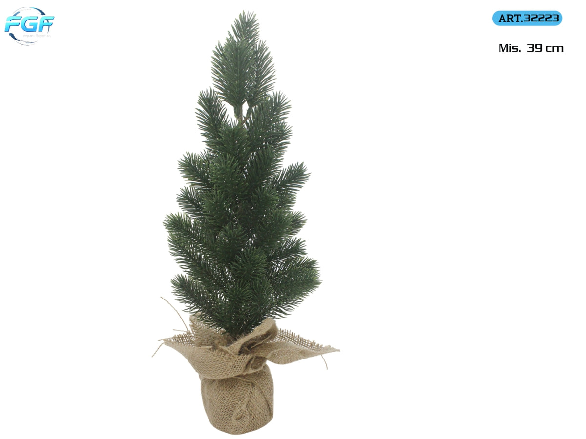 Alberello 39cm in pvc e pe, colore verde con sacco
