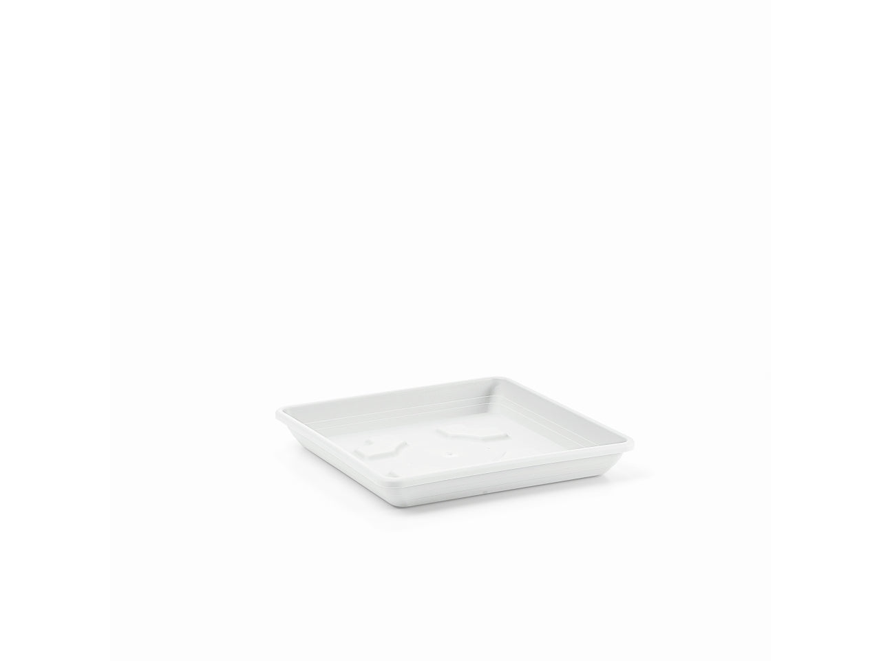 Sottovaso quadrato 42cm bianco, per vasi da 45cm