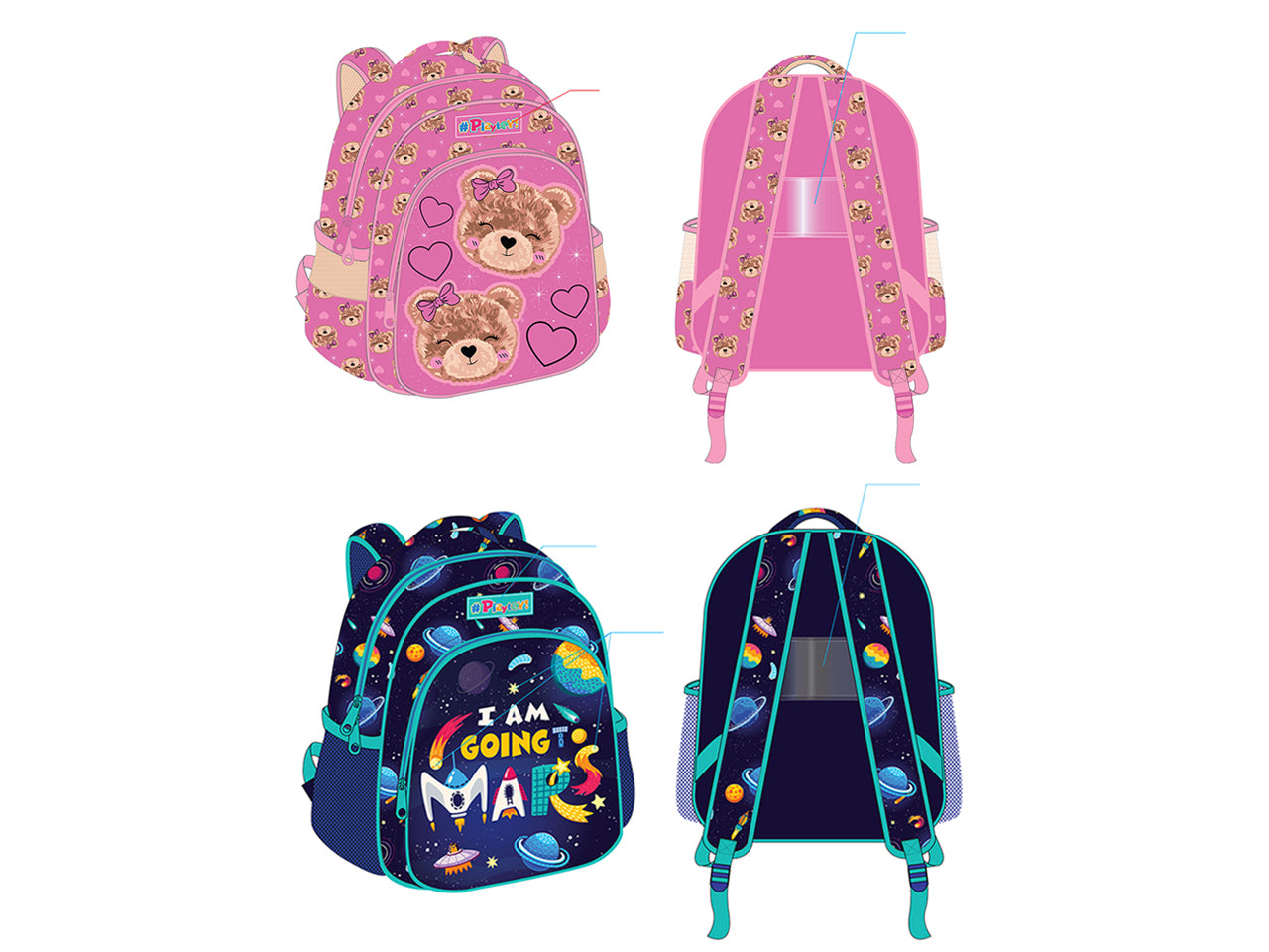 Zaino asilo con Led e peluche Playtoy