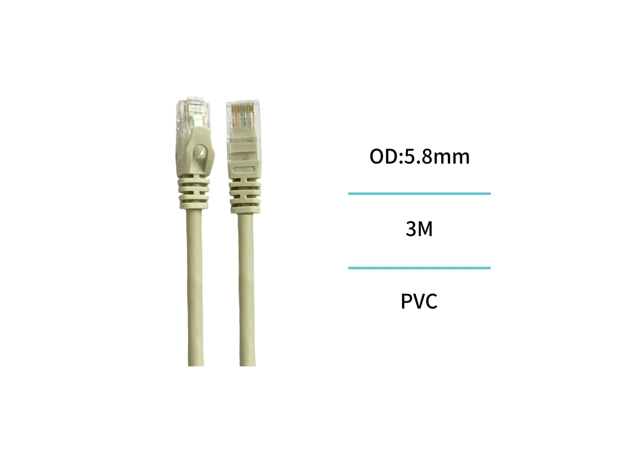 Cavo di rete  CAT6 3mt bianco