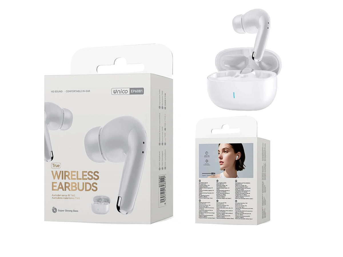Auricolari bluetooth tws bianco