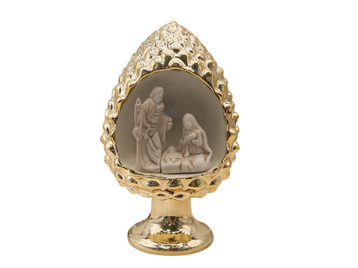 Pigna 35cm oro con nativita'