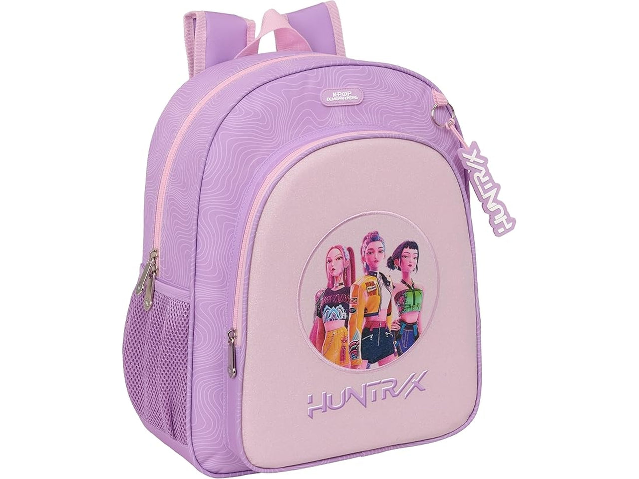 Zaino junior K-Pop Demon Hunter Iconic 32x38x12cm rosa, adattabile a carrello trolley