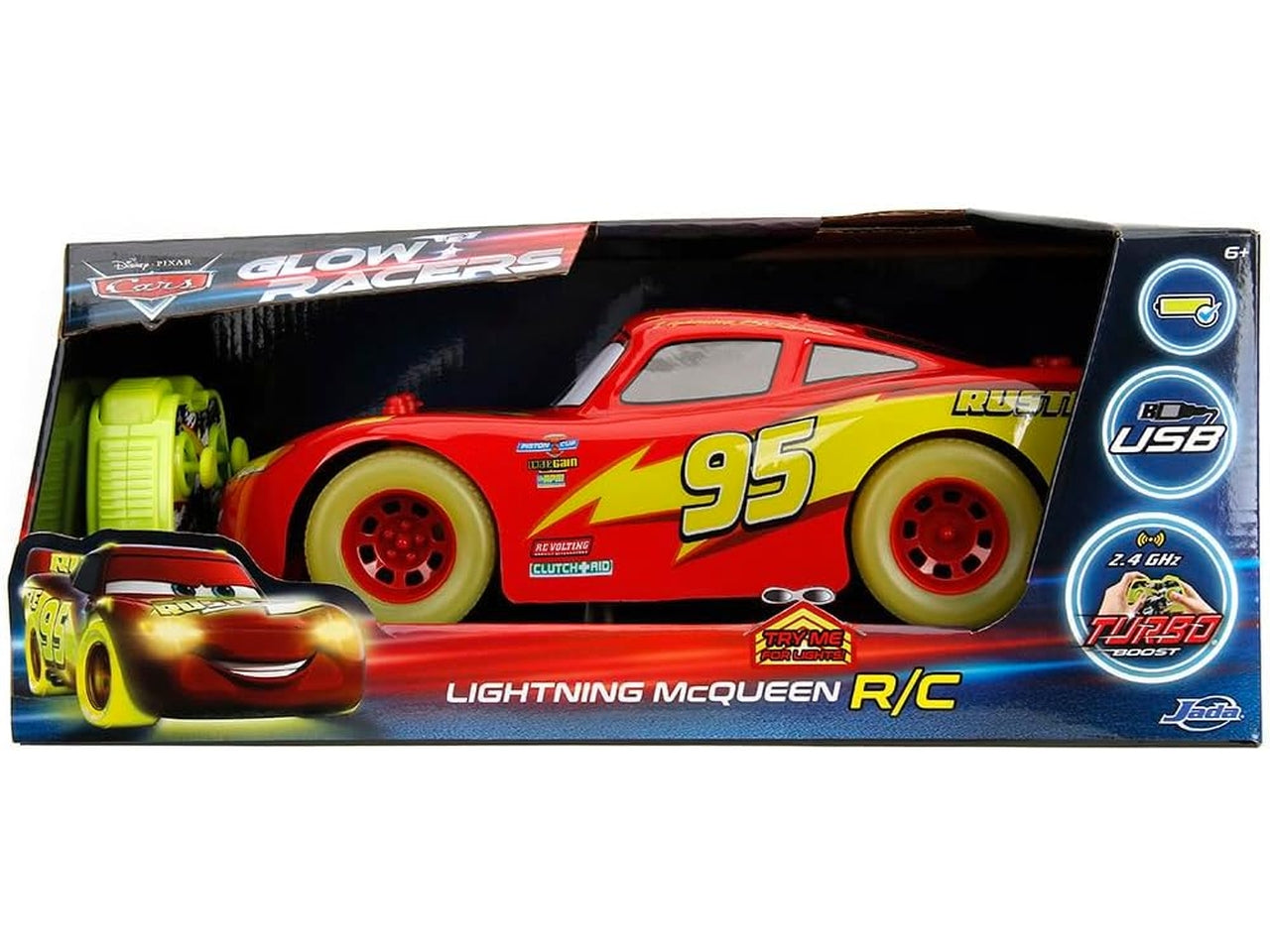 Disney Cars glow racer cm.31 radiocomando scala 1:14