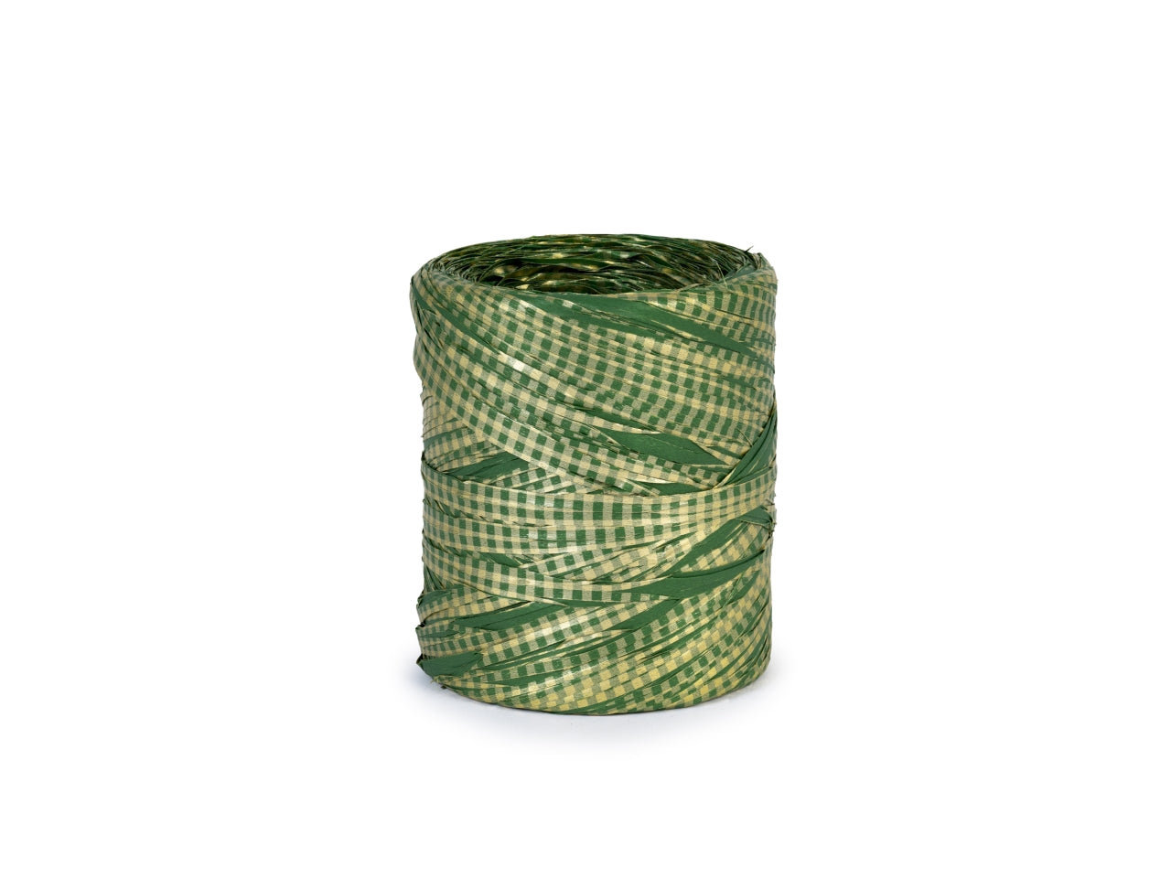 Rotolo raphia Vichy 15mmx200mt verde/oro