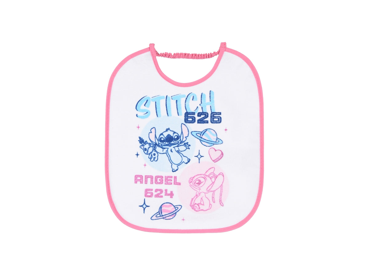 Lilo e stitch set 3pz bavaglino+nappe+sacca
