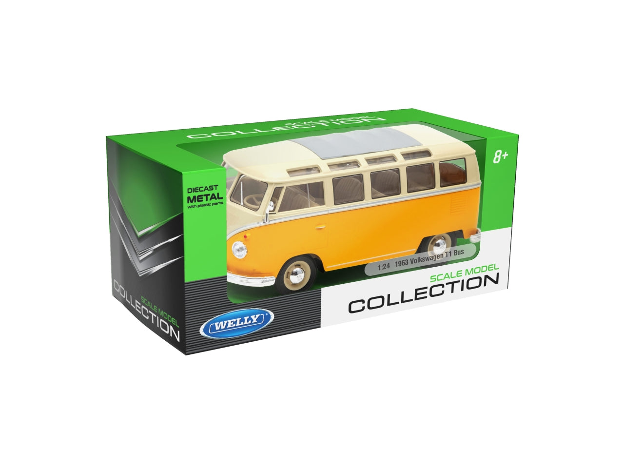 Auto volkswagen 1963 t1 bus scala 1:24