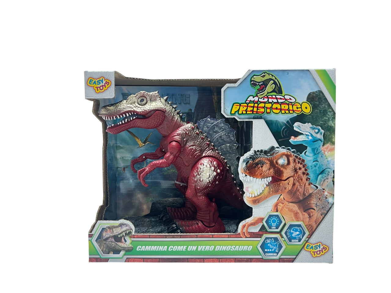 Dinosauro camminante luci e suoni