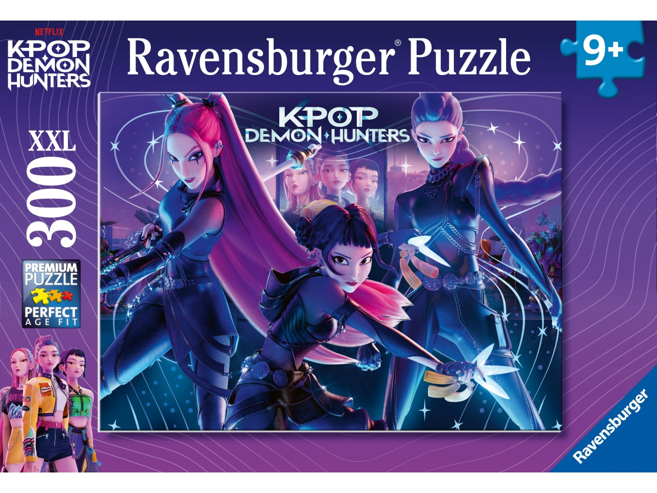 Puzzle K-pop demon hunters rumi, mira & zoey xxl da 300 pezzi