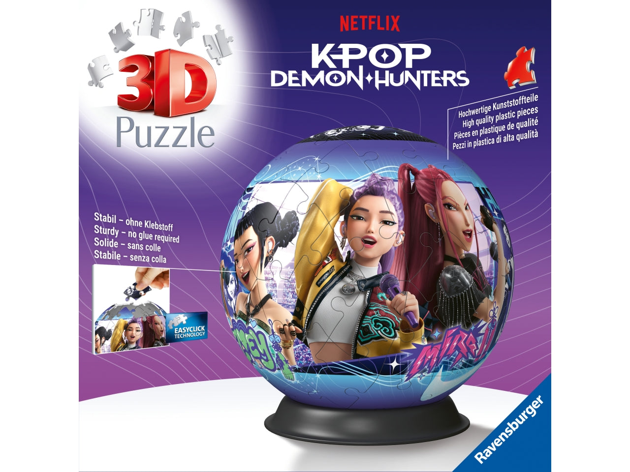 Puzzle ball 72 pezzi k-pop demon hunters