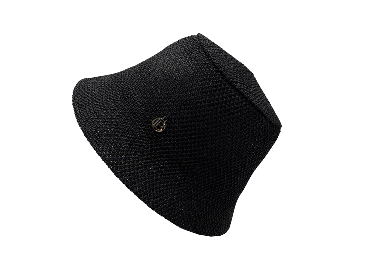 Laura biagiotti cappello  bucket simil paglia nero