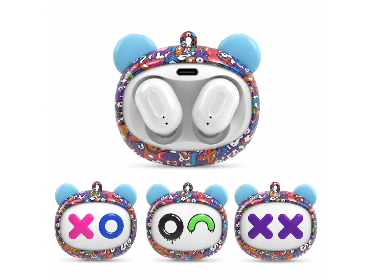 Cuffie bluetooth flipbuds con cordicella da collo in 6 modelli assortiti
