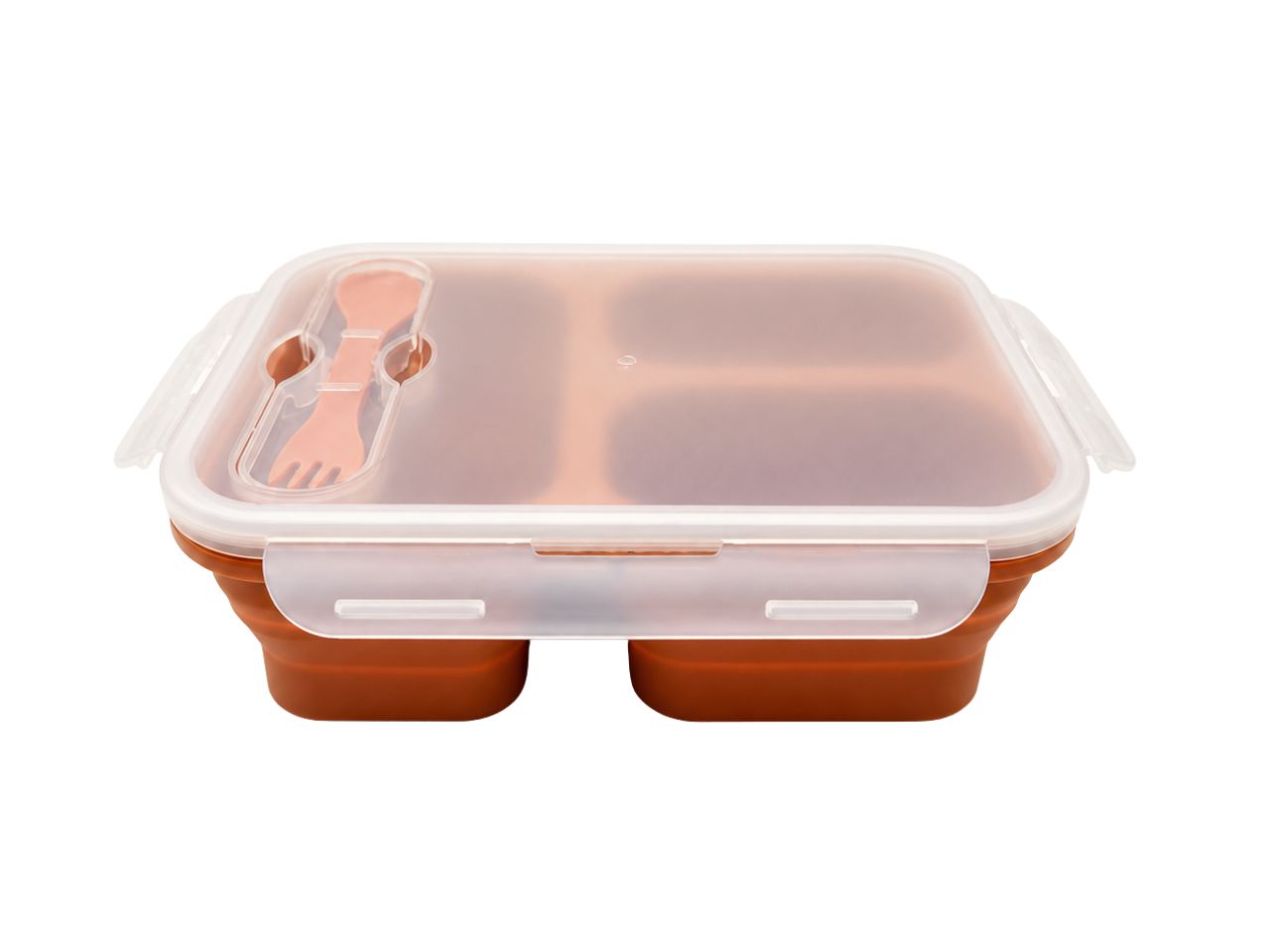Lunch box silicone pieghevole 3 scompartimenti