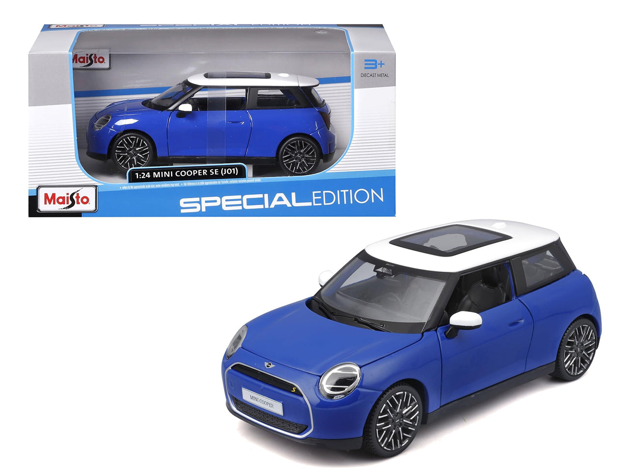 2024 mini cooper se (j01)  scala1:24 blue
