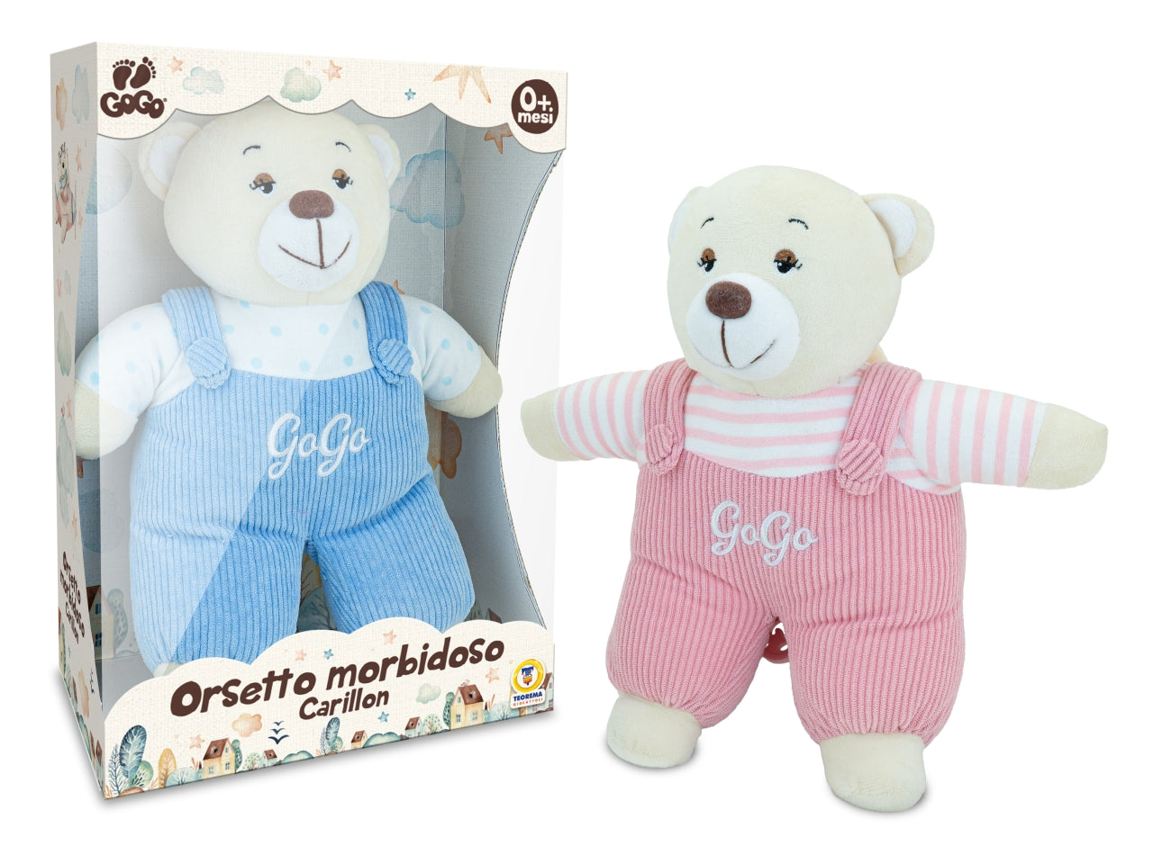 Gogo elite - carillon orsetto morbidoso 2ass 25 cm