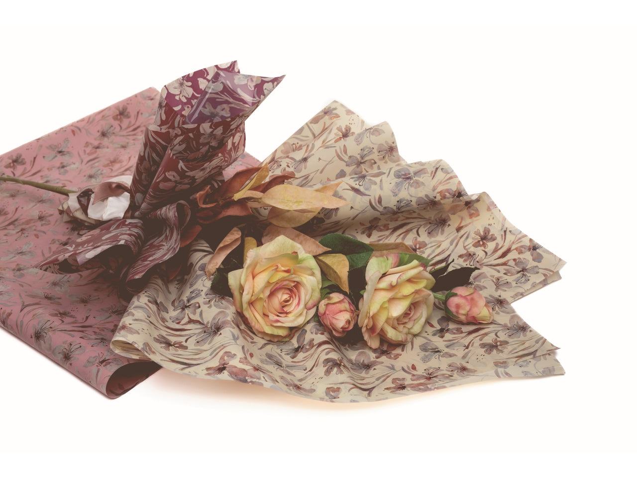Bobina Earth fondo pieno+stampa 35my 1x25mt bordeaux
