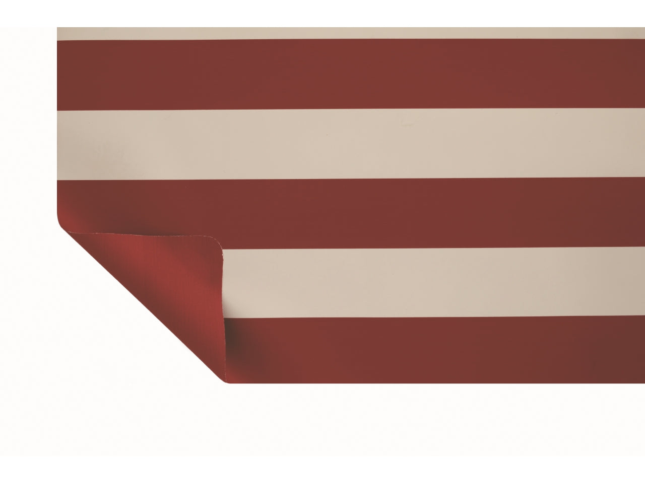 Bobina Line 40my 1x25mt double face a righe bianco/bordeaux e fondo pieno bordeaux