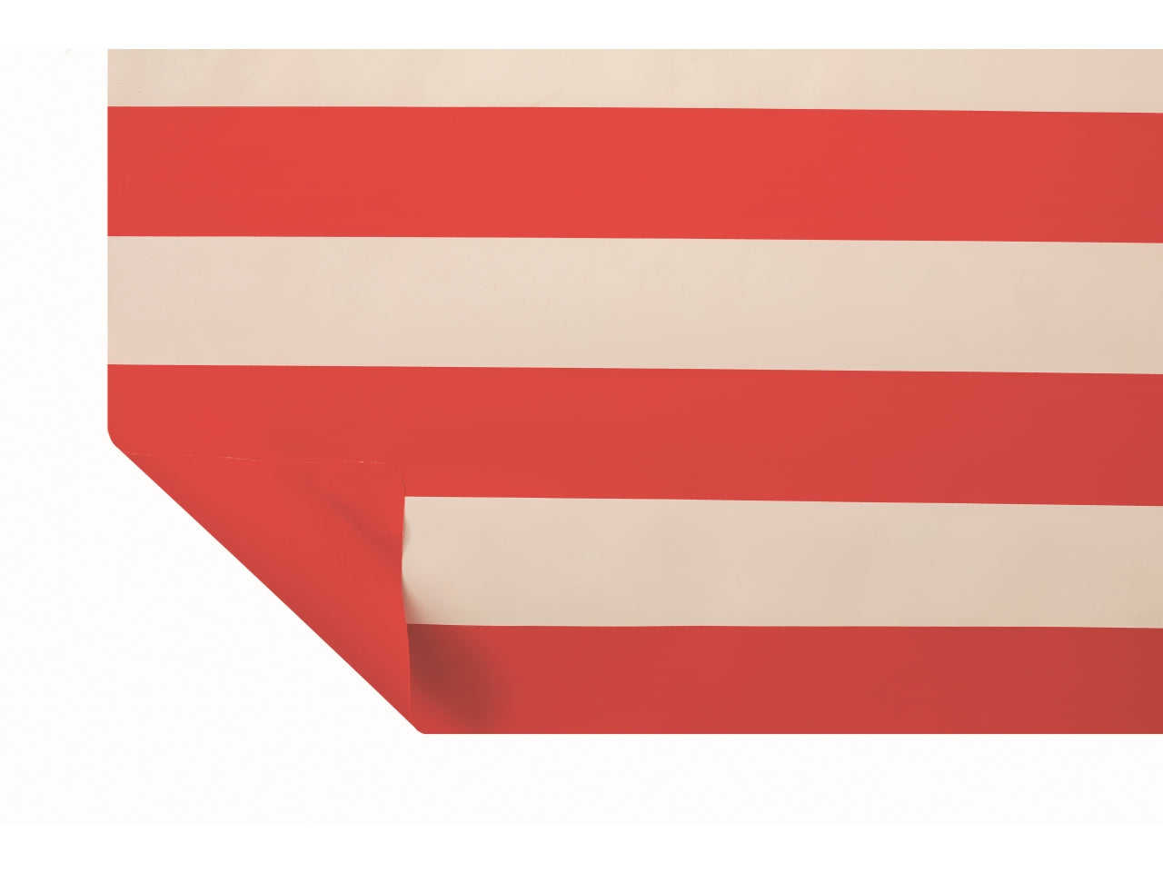Bobina Line 40my 1x25mt double face a righe bianco/rosso e fondo pieno rosso