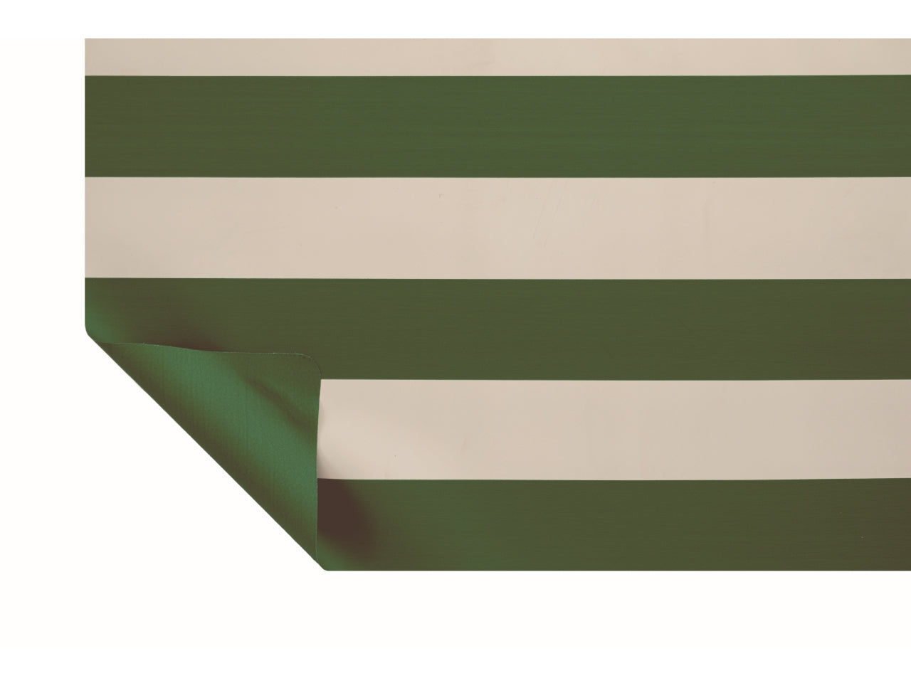 Bobina Line 40my 1x25mt double face a righe bianco/verde e fondo pieno verde