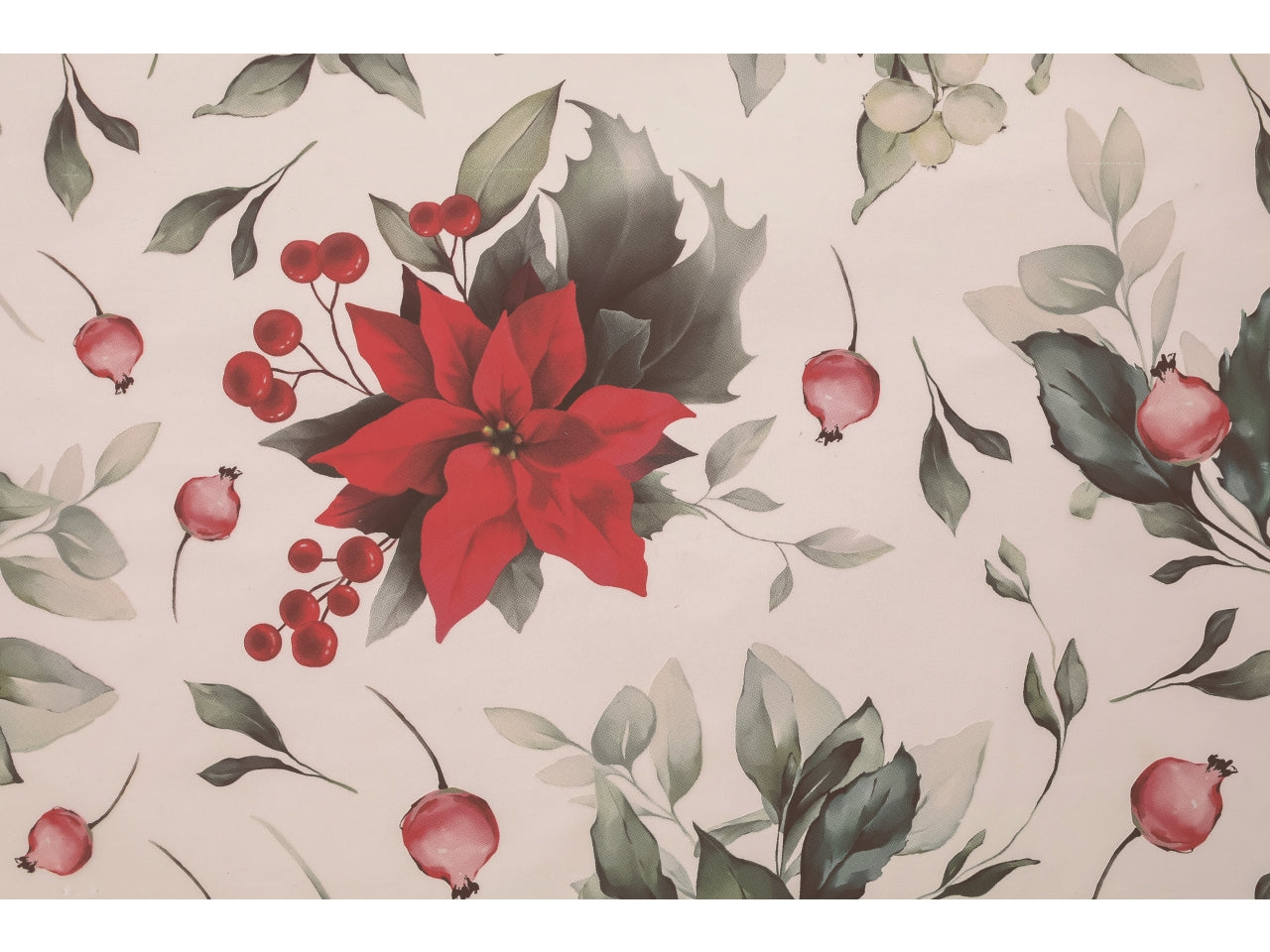 Bobina Xmas Flower mat 30my stampata 1x25mt