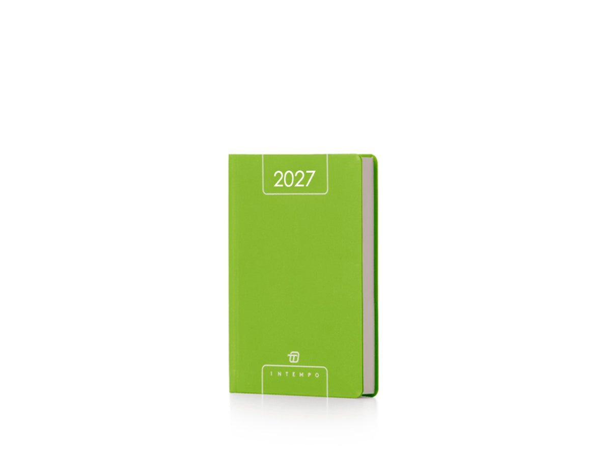 Agenda Alfa 2027 giornaliera 15x21cm in papercoat verde