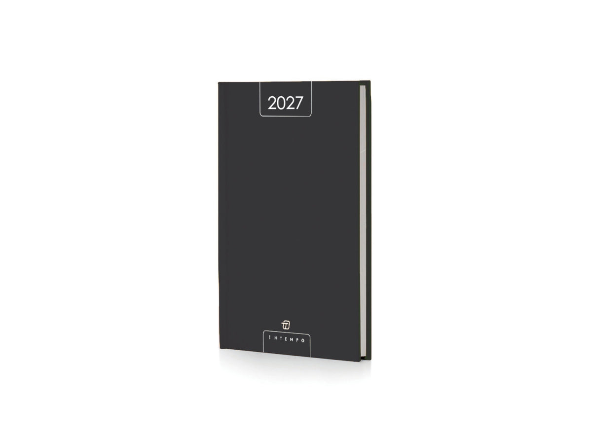 Agenda Alfa 2027 settimanale 17x24cm in papercoat nero