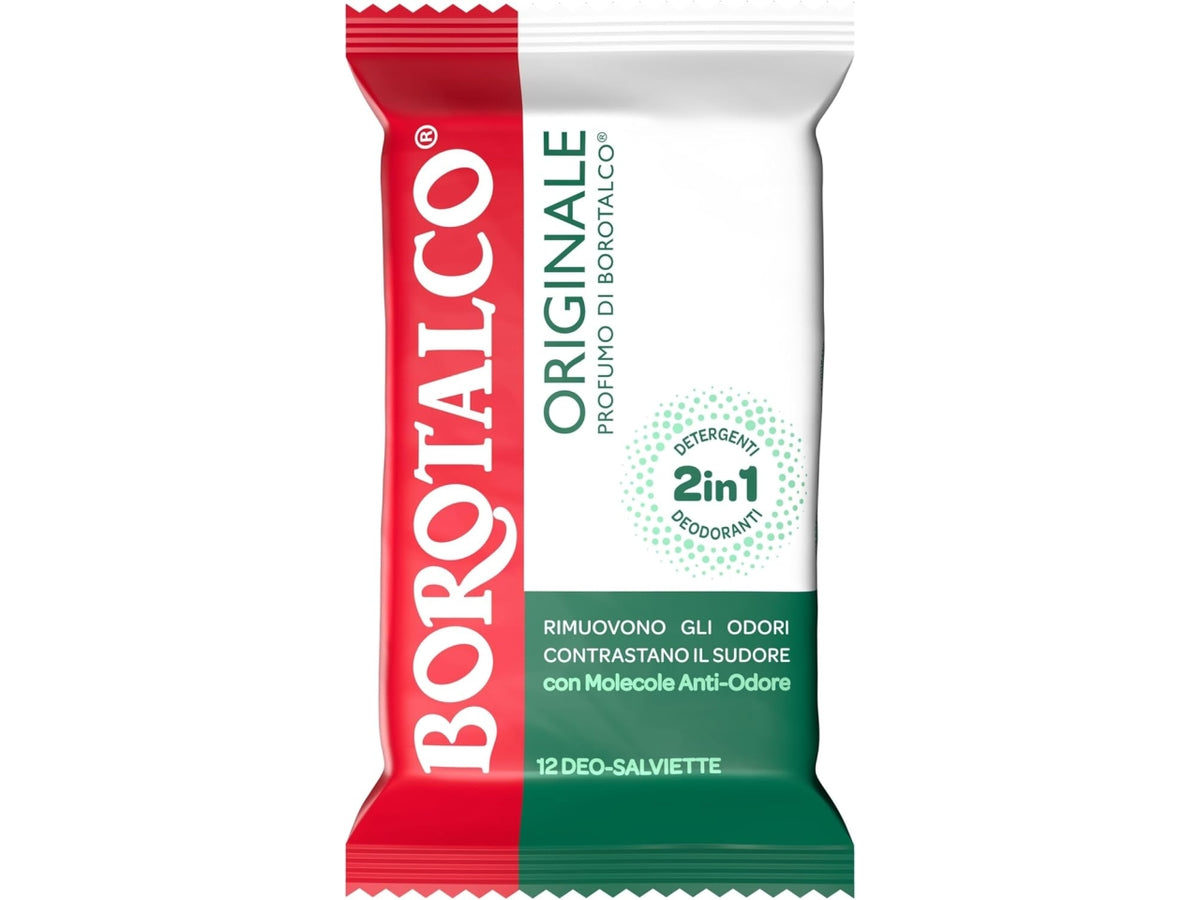 Borotalco deo salviette originale set da 10 salviette
