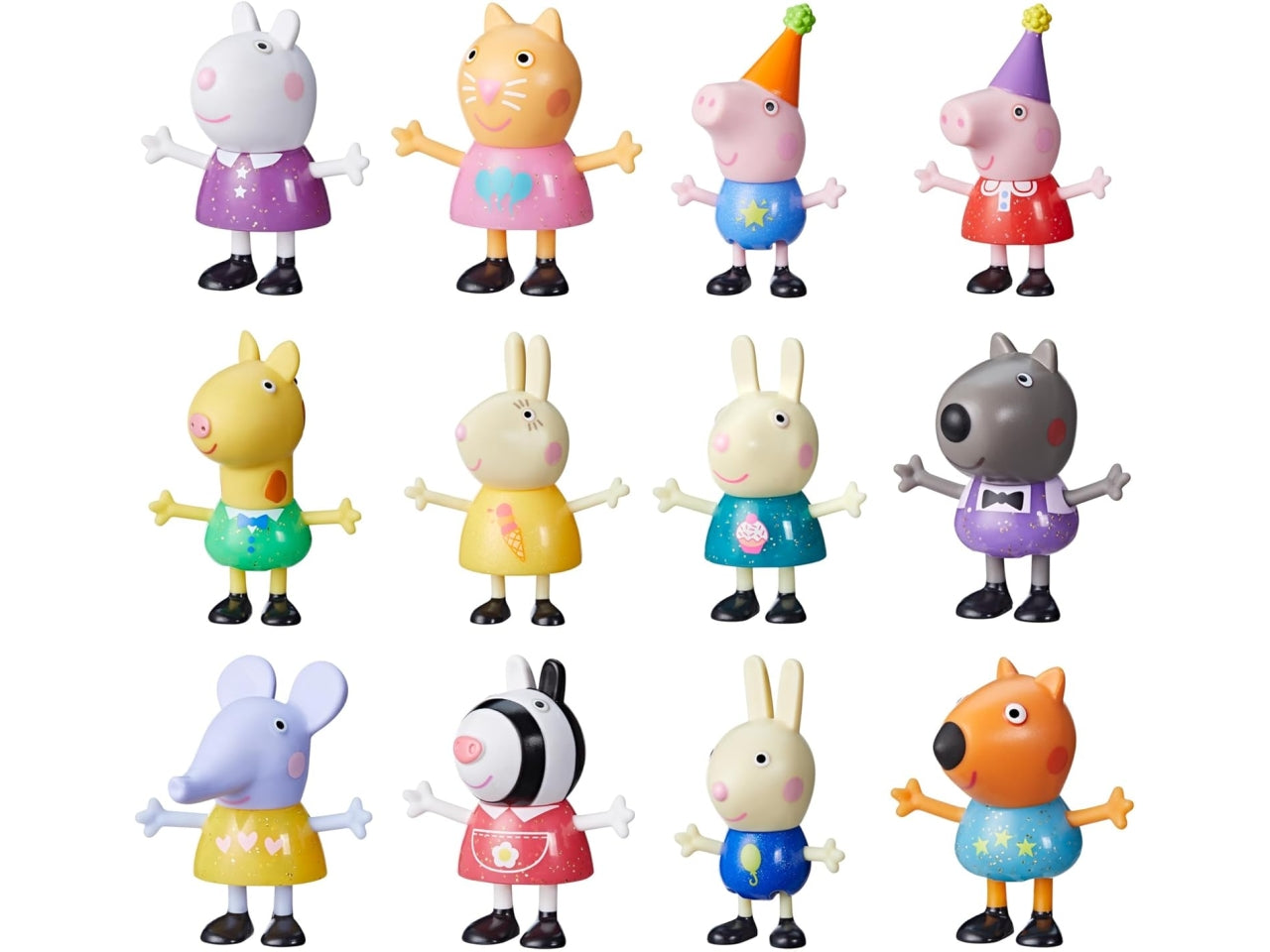 Peppa pig party friends personaggi assortiti
